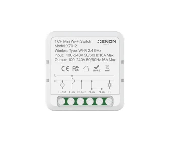 XENON SMART TUYA 1CH Wifi Mini Akıllı Tekli Switch 16A Işık Anahtarı - Görsel 1