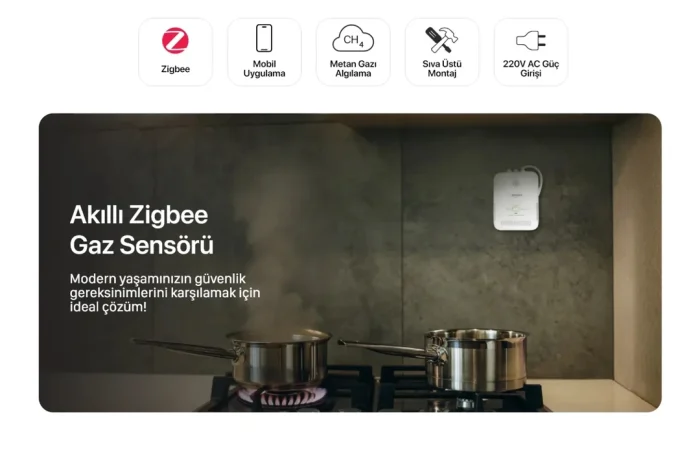 Xenon Smart Akıllı Zigbee Gaz Sensörü - Görsel 3