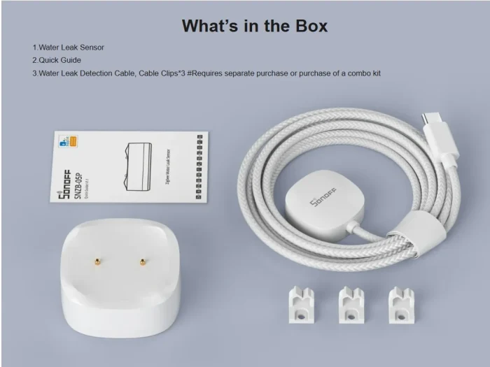 Sonoff SNZB-05P ZigBee Su Kaçak Sensörü - Görsel 2