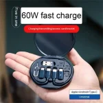 6in1 Super Şarj 60w Şarj Çoklu Şarj USB Adaptör Kiti Çoklu USB Adaptör Kablo Seyahat Seti - Görsel 5