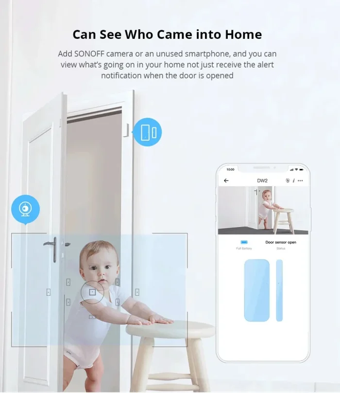 Sonoff DW2 Wifi Akıllı Kapı ve Pencere Sensörü - Görsel 3