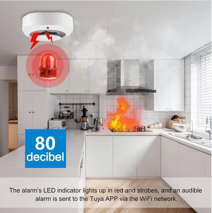 Tuya Akıllı ZigBee Duman Dedektörü - Görsel 2