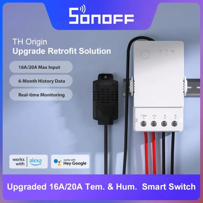 Sonoff TH ORIGIN 16AH Wifi Sıcaklık ve Nem Takip Rölesi - Görsel 6