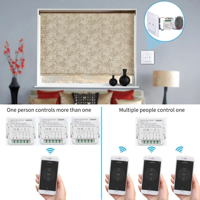 XENON SMART Tuya Akıllı Wifi Perde Anahtarı Perde Kepenk Switch - Görsel 5