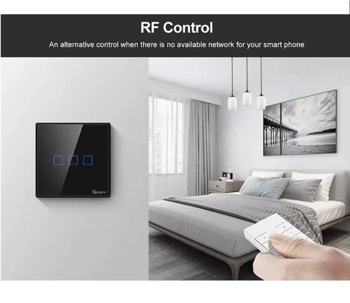 Sonoff TX T3EU1C – T3-EU-1C Akıllı Dokunmatik Duvar Anahtarı 2 Kanallı - Görsel 7