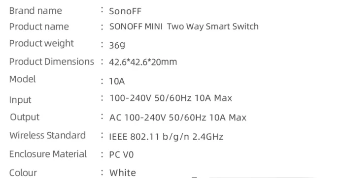 Sonoff MiniR2 Akıllı Wifi Işık Anahtarı - Görsel 6