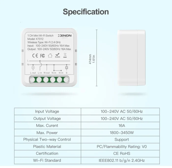XENON SMART TUYA 1CH Wifi Mini Akıllı Tekli Switch 16A Işık Anahtarı - Görsel 7