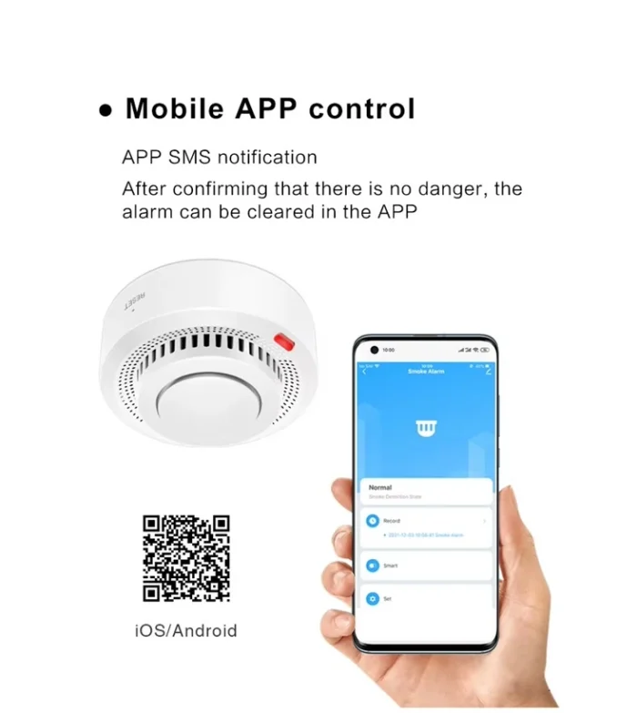 Tuya Akıllı ZigBee Duman Sensörü / Dedektörü - Görsel 7