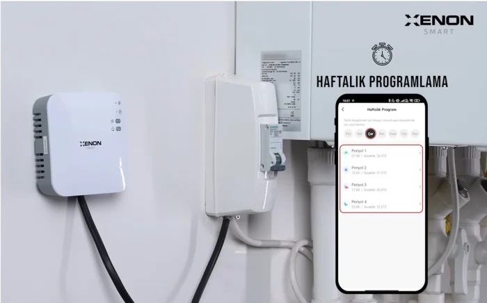 Xenon Smart Akıllı Wi-Fi Termostat Kombi ve Su Sıcaklık Kontrol Modülü X7402 Tuya Uyumlu - Görsel 3