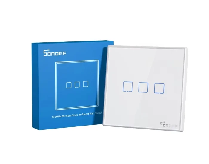 Sonoff T0-EU-3C Akıllı Dokunmatik Duvar Anahtarı - Görsel 1