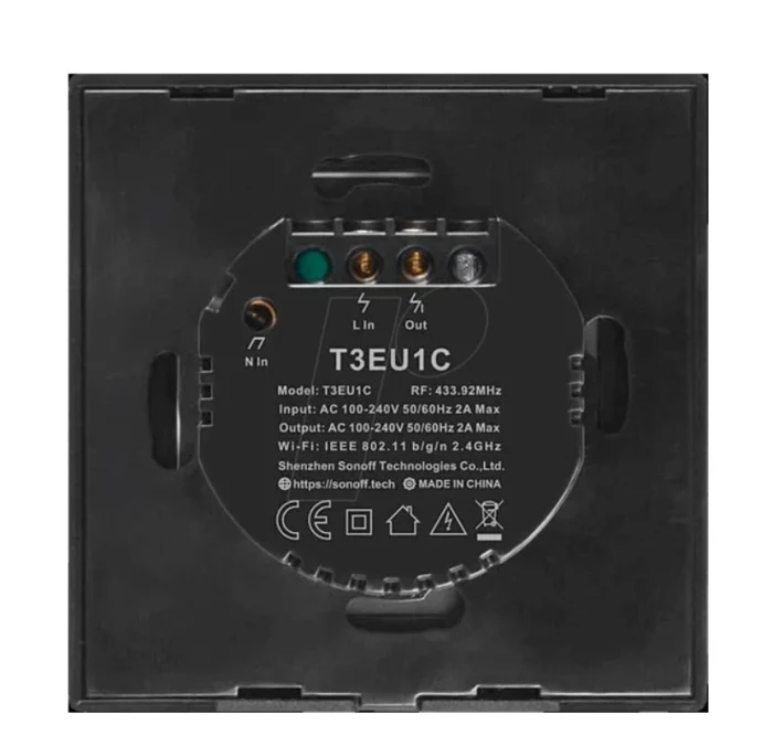 Sonoff TX T3EU1C – T3-EU-1C Akıllı Dokunmatik Duvar Anahtarı 2 Kanallı - Görsel 4
