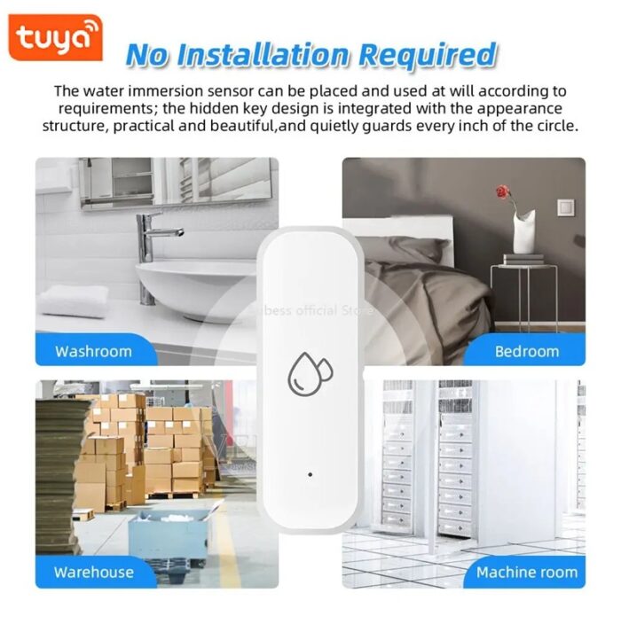 Tuya Zigbee Su Kaçağı Sensörü Su Basma Sensörü - Görsel 3