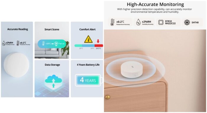 Sonoff SNZB-02P ZigBee Akıllı Sıcaklık ve Nem Sensörü - Görsel 4