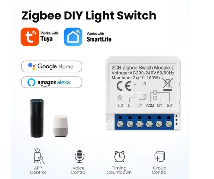 Tuya zigbee 2 kanal