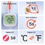 SONOFF SNZB-02WD ZigBee IP65 LCD Ekranlı Akıllı Sıcaklık ve Nem Sensörü - Görsel 4