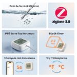 SNZB-02LD ZigBee IP65 LCD Ekranlı Problu Akıllı Sıcaklık Sensörü - Görsel 5