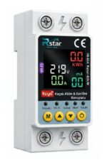 Rstar Wifi Kaçak Akım Rölesi – Tuya Uyumlu Voltaj ve Akım Koruyucu - Görsel 2