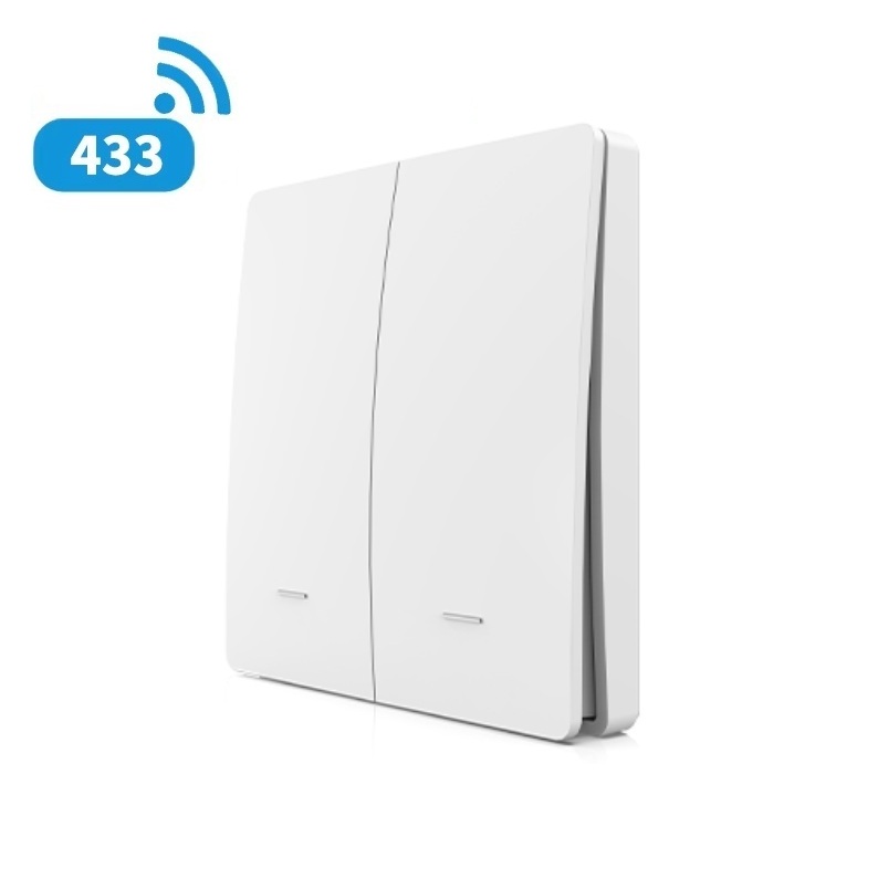 Pil gerektirmeyen 2 Tuşlu RF 433 mhz senaryo butonu. 2 tuşlu  Rf Akıllı Kablosuz anahtar.