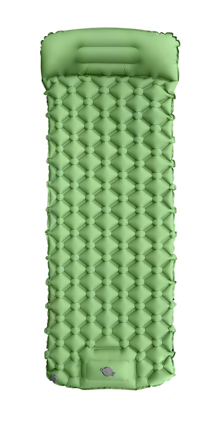 Ultra Hafif Kendinden Pompalı Şişme Kamp Yatağı 195x60x5 cm | Tek Kişilik Su Geçirmez Kamp Matı Dahili Pompalı Uyku Matı (Kopya)